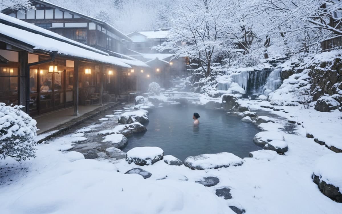 厳冬期の下部温泉:雪景色と秘湯が織りなす究極の癒し体験ガイド