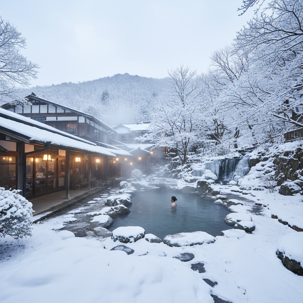 厳冬期の下部温泉：雪景色と秘湯が織りなす究極の癒し体験ガイド